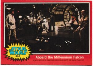 Topps (UK) - 'Star Wars (1-66A)' (1978) - Card #49A - Aboard the Millenium Falcon