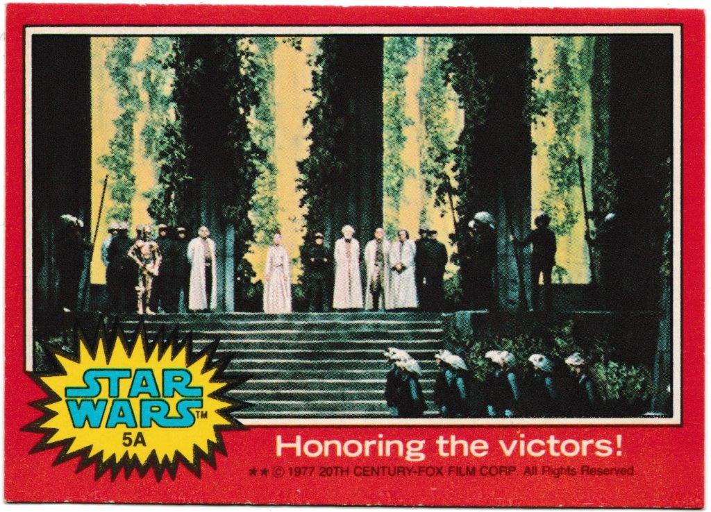 Topps (UK) - 'Star Wars (1-66A)' (1978) - Card #5A - Honoring the Victors! Topps (UK) - 'Star Wars (1-66A)' (1978) - Card #5A - Honoring the Victors!