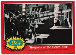 Topps (UK) - 'Star Wars (1-66A)' (1978) - Card #50A - Weapons of the Death Star!