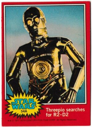 Topps (UK) - 'Star Wars (1-66A)' (1978) - Card #54A - Threepio searches for R2-D3