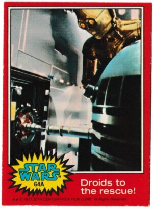 Topps (UK) - 'Star Wars (1-66A)' (1978) - Card #64A - Droids to the rescue!