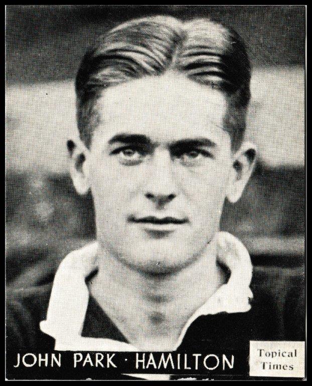 Topical Times - 'Footballers (Scottish)' (1939) - Card #10 - John Park (Hamilton Academicals) Topical Times - 'Footballers (Scottish)' (1939) - Card #10 - John Park (Hamilton Academicals)