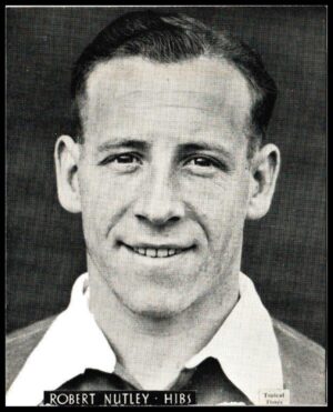 Topical Times - 'Footballers (Scottish)' (1939) - Card #11 - Robert Nutley (Hibs) Topical Times - 'Footballers (Scottish)' (1939) - Card #11 - Robert Nutley (Hibs)