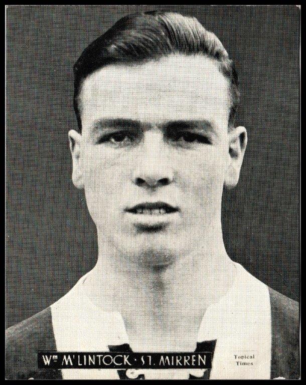 Topical Times - 'Footballers (Scottish)' (1939) - Card #17 - William McLintock (St. Mirren) Topical Times - 'Footballers (Scottish)' (1939) - Card #17 - William McLintock (St. Mirren)