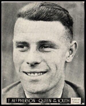 Topical Times - 'Footballers (Scottish)' (1939) - Card #21 - Joseph McPherson (Queen of the South)