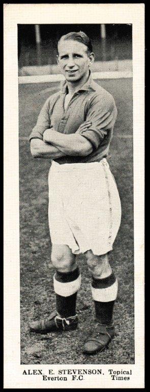 Topical Times - 'Footballers - English (Second 24)' (1938) - Alex E. Stevenson (Everton)