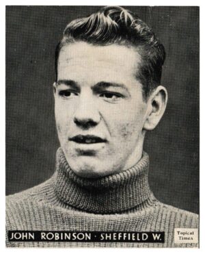 Topical Times - 'Footballers (English H&S)' - Card #16 - J. Robinson (Sheffield Weds)