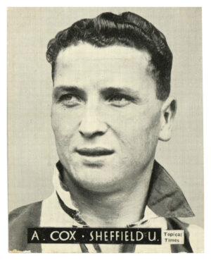Topical Times - 'Footballers (English H&S)' (1939) - A. Cox (Sheffield Utd)