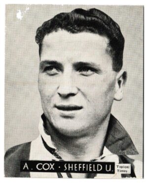 Topical Times - 'Footballers (English H&S)' (1939) - A. Cox (Sheffield Utd)