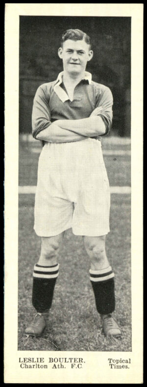Topical Times - 'Panel Portraits' (1937) - Leslie Boulter (Charlton)