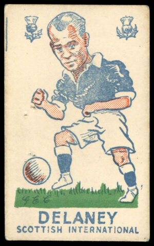 S & B Products - 'Torry Gillick's Internationals' (1948) - Delaney (Manchester United)