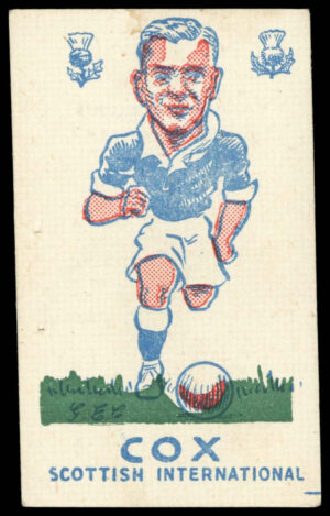 S & B Products - 'Torry Gillick's Internationals' (1948) - Cox (Glasgow Rangers)