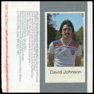 Trebor - 'England Squad' (1980) - David Johnson