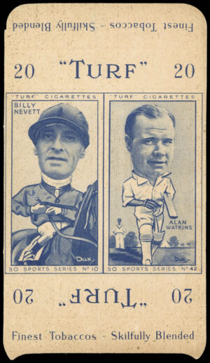 Carreras Turf - 'Sports Series Pair (w/tab)' (1949) - Billy Nevett/Alan Watkins Carreras Turf - 'Sports Series Pair (w/tab)' (1949) - Billy Nevett/Alan Watkins