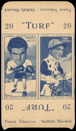 Carreras Turf - 'Sports Series Pair (w/tab)' (1949) - Freddie Mills/Tom Lowrey Carreras Turf - 'Sports Series Pair (w/tab)' (1949) - Freddie Mills/Tom Lowrey