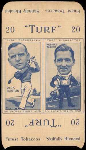 Carreras Turf - 'Sports Series Pair (w/tab)' (1949) - Dick Burton/Norman Parker Carreras Turf - 'Sports Series Pair (w/tab)' (1949) - Dick Burton/Norman Parker