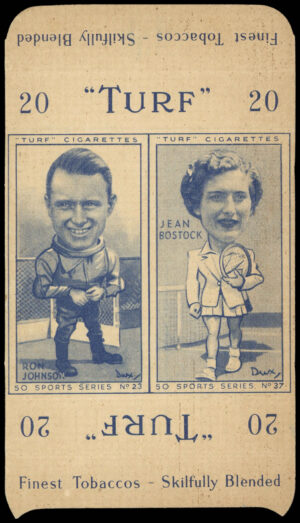 Carreras Turf - 'Sports Series Pair (w/tab)' (1949) - Ron Johnson/Jean Bostock Carreras Turf - 'Sports Series Pair (w/tab)' (1949) - Ron Johnson/Jean Bostock
