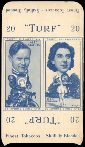 Carreras Turf - 'Sports Series Pair (w/tab)' (1949) - Alec Statham/Jean Quertier Carreras Turf - 'Sports Series Pair (w/tab)' (1949) - Alec Statham/Jean Quertier