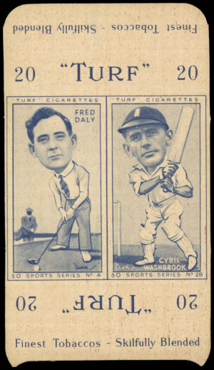Carreras Turf - 'Sports Series Pair (w/tab)' (1949) - Fred Daly/Cyril Washbrook Carreras Turf - 'Sports Series Pair (w/tab)' (1949) - Fred Daly/Cyril Washbrook