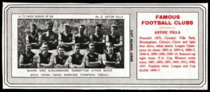 Ty-phoo Tea - 'Famous Football Clubs' - Card #2 - Aston Villa