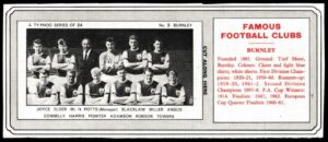 Ty-phoo Tea - 'Famous Football Clubs' - Card #5 - Burnley Ty-phoo Tea - 'Famous Football Clubs' - Card #5 - Burnley