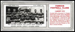 Ty-phoo Tea - 'Famous Football Clubs' - Card #6 - Cardiff City Ty-phoo Tea - 'Famous Football Clubs' - Card #6 - Cardiff City