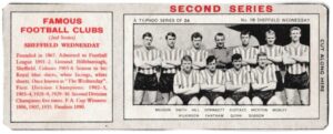 Ty-phoo Tea - 'Famous Football Clubs 2nd Series' (1965) - Card #18 - Sheffield Wednesday