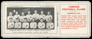 Ty-phoo Tea - 'Famous Football Clubs' (1964) - Norwich City