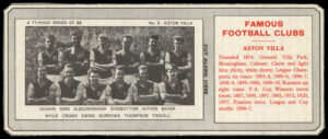 Ty-phoo Tea - 'Famous Football Clubs' (1964) - Aston Villa Ty-phoo Tea - 'Famous Football Clubs' (1964) - Aston Villa