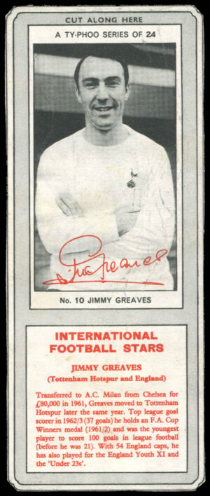 Ty-phoo Tea - 'International Football Stars (S1)' (1967) - Jimmy Greaves (Tottenham Hotspur)