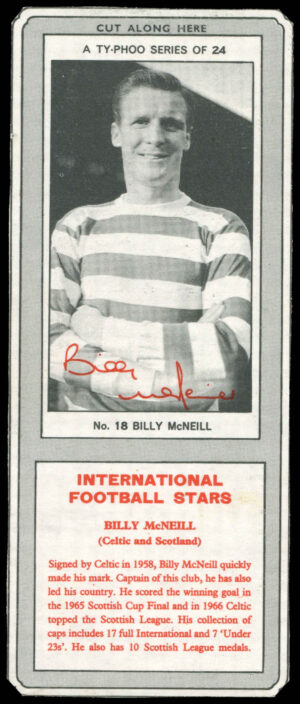 Ty-phoo Tea - 'International Football Stars (S1)' (1967) - Billy McNeill (Celtic)