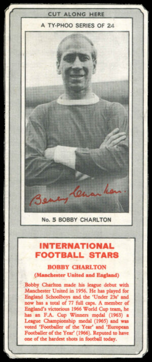 Ty-phoo Tea - 'International Football Stars (S1)' (1967) - Bobby Charlton (Manchester United)