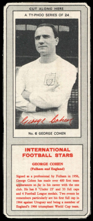 Ty-phoo Tea - 'International Football Stars (S1)' (1967) - George Cohen (Fulham)