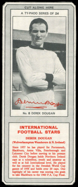 Ty-phoo Tea - 'International Football Stars (S1)' (1967) - Derek Dougan (Wolverhampton Wanderers)