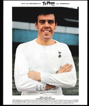 Ty-phoo Tea - 'International Football Stars (S1 Premium)' #9 - Mike England (Tottenham)