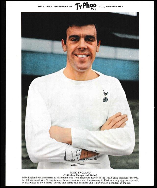 Ty-phoo Tea - 'International Football Stars (S1 Premium)' #9 - Mike England (Tottenham) Ty-phoo Tea - 'International Football Stars (S1 Premium)' #9 - Mike England (Tottenham)