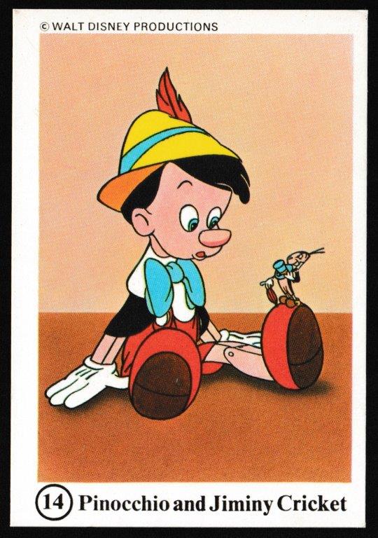 Ty-phoo Tea - 'Wonderful World of Disney' (1975) - Card #14 - Pinocchio & Jiminy Cricket Ty-phoo Tea - 'Wonderful World of Disney' (1975) - Card #14 - Pinocchio & Jiminy Cricket