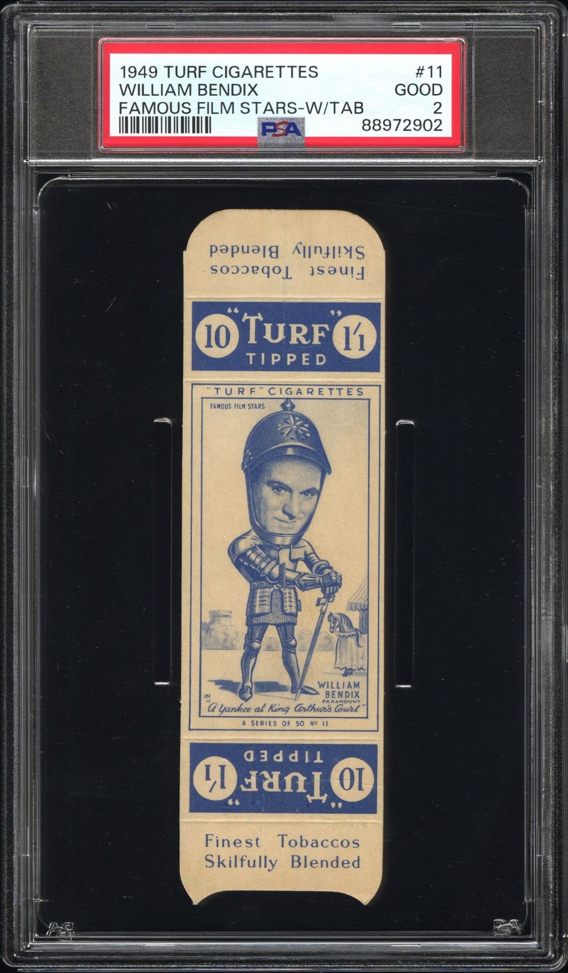Carreras Turf - William Bendix **PSA2** - Famous Film Stars (w/tab) Carreras Turf - William Bendix **PSA2** - Famous Film Stars (w/tab)