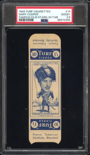 Carreras Turf - Gary Cooper **PSA2.5** - Famous Film Stars (w/tab)