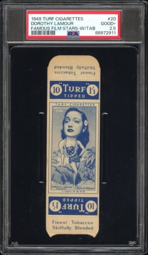 Carreras Turf - Dorothy Lamour **PSA2.5** - Famous Film Stars (w/tab)