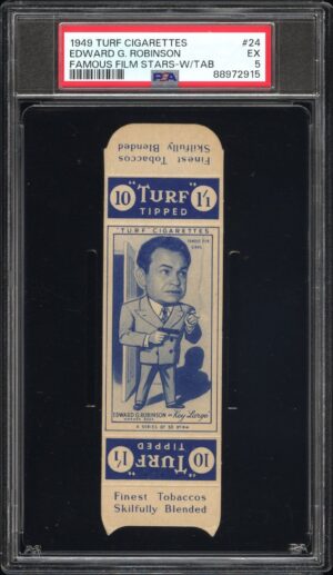 Carreras Turf - Edward G. Robinson **PSA5** - Famous Film Stars (w/tab) Carreras Turf - Edward G. Robinson **PSA5** - Famous Film Stars (w/tab)