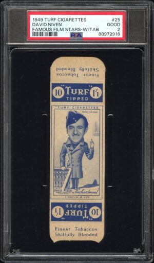 Carreras Turf - David Niven **PSA2** - Famous Film Stars (w/tab) Carreras Turf - David Niven **PSA2** - Famous Film Stars (w/tab)