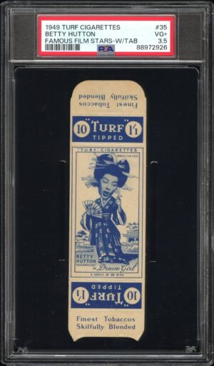 Carreras Turf - Betty Hutton **PSA3.5** - Famous Film Stars (w/tab) Carreras Turf - Betty Hutton **PSA3.5** - Famous Film Stars (w/tab)