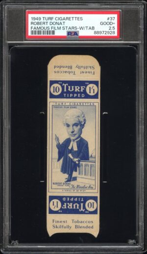 Carreras Turf - Robert Donat **PSA2.5** - Famous Film Stars (w/tab) Carreras Turf - Robert Donat **PSA2.5** - Famous Film Stars (w/tab)