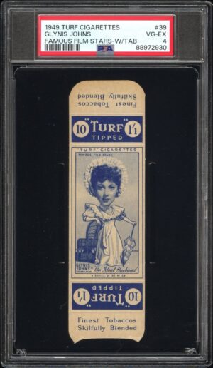 Carreras Turf - Glynis Johns **PSA4** - Famous Film Stars (w/tab) Carreras Turf - Glynis Johns **PSA4** - Famous Film Stars (w/tab)