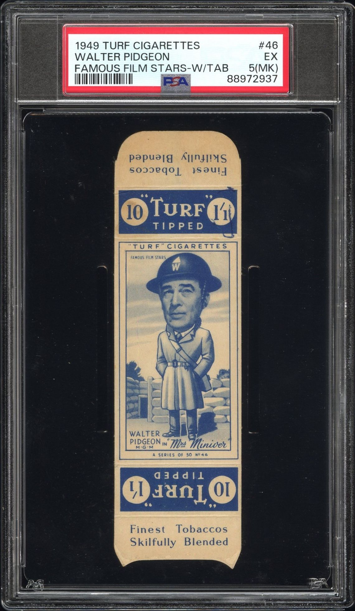 Carreras Turf - Walter Pidgeon **PSA5** - Famous Film Stars (w/tab) Carreras Turf - Walter Pidgeon **PSA5** - Famous Film Stars (w/tab)
