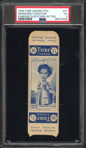 Carreras Turf - Margaret Leighton **PSA3** - Famous Film Stars (w/tab) Carreras Turf - Margaret Leighton **PSA3** - Famous Film Stars (w/tab)
