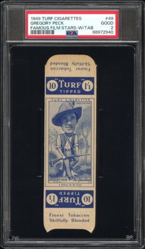 Carreras Turf - Gregory Peck **PSA2** - Famous Film Stars (w/tab) Carreras Turf - Gregory Peck **PSA2** - Famous Film Stars (w/tab)