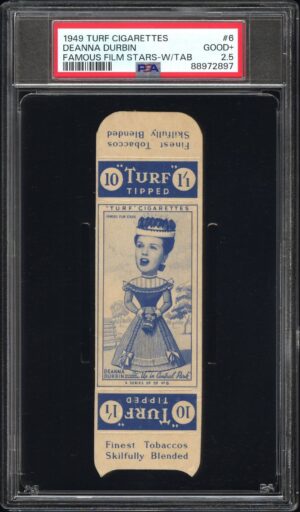 Carreras Turf - Deanna Durbin **PSA2.5** - Famous Film Stars (w/tab)