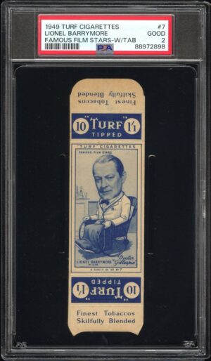 Carreras Turf - Lionel Barrymore **PSA2.5** - Famous Film Stars (w/tab)